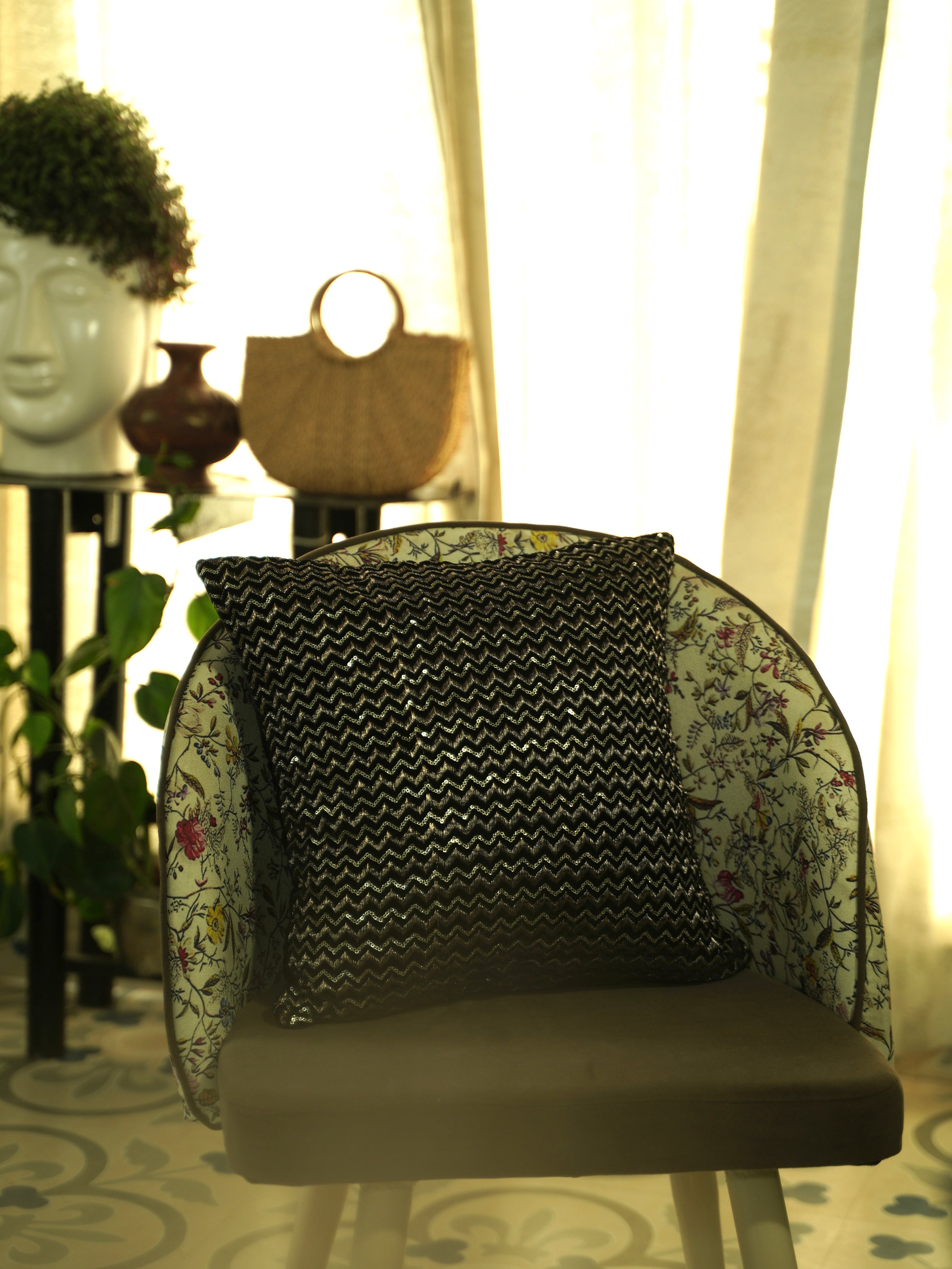 Noir Velvet Cushion Cover