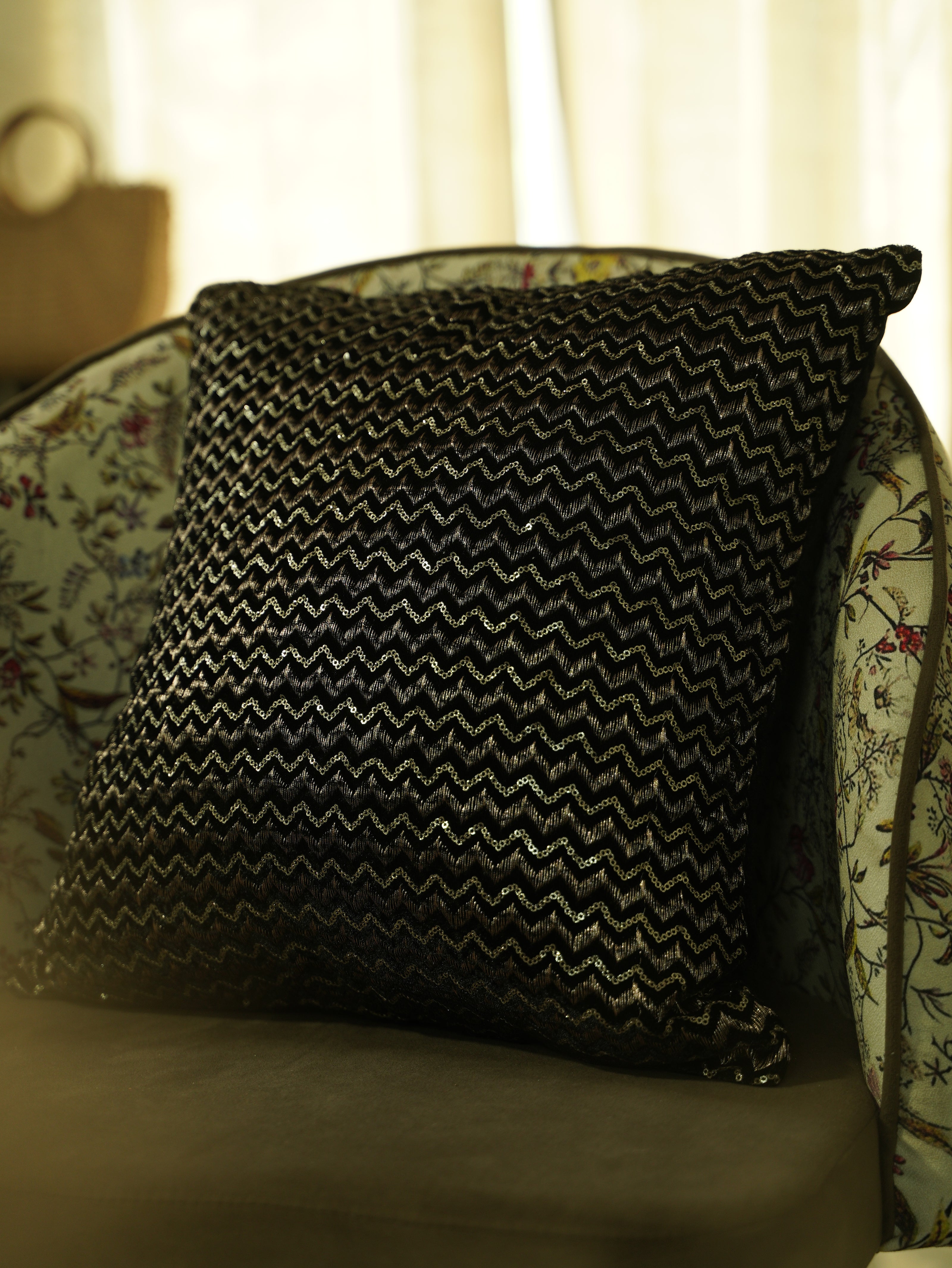 Noir Velvet Cushion Cover