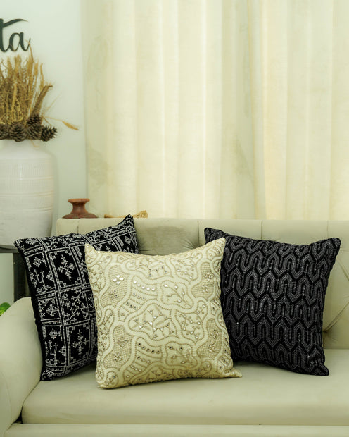 Shimmer Black Cushion Cover