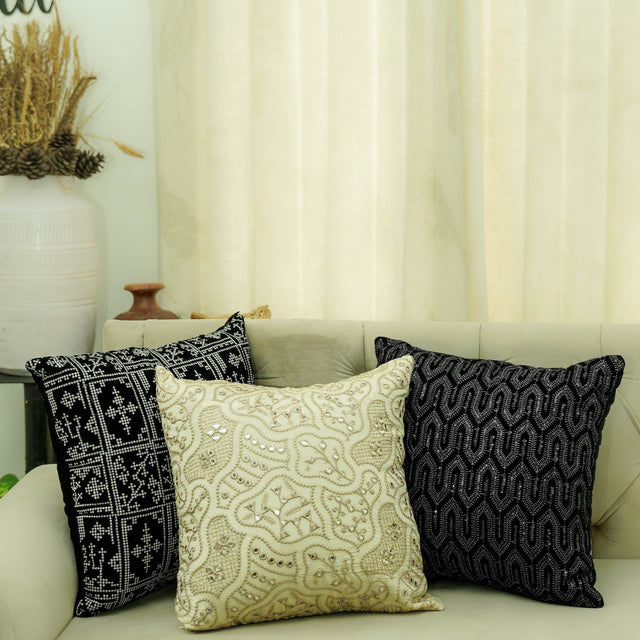 Shimmer Black Cushion Cover
