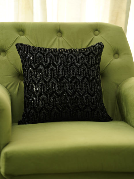 Shimmer Black Cushion Cover