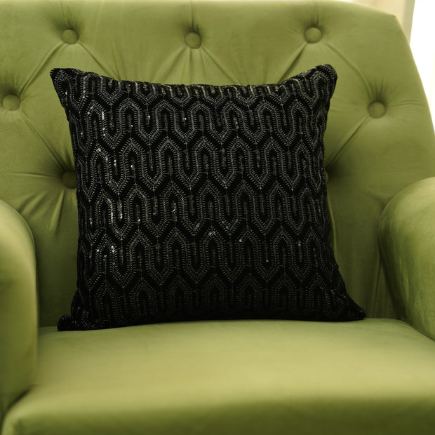 Shimmer Black Cushion Cover