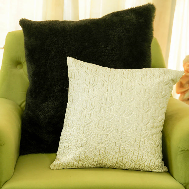 Ivory Elegance Cushion Cover